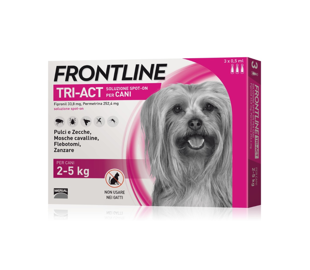 Frontline tri-act taglia XS per cani 2-5kg