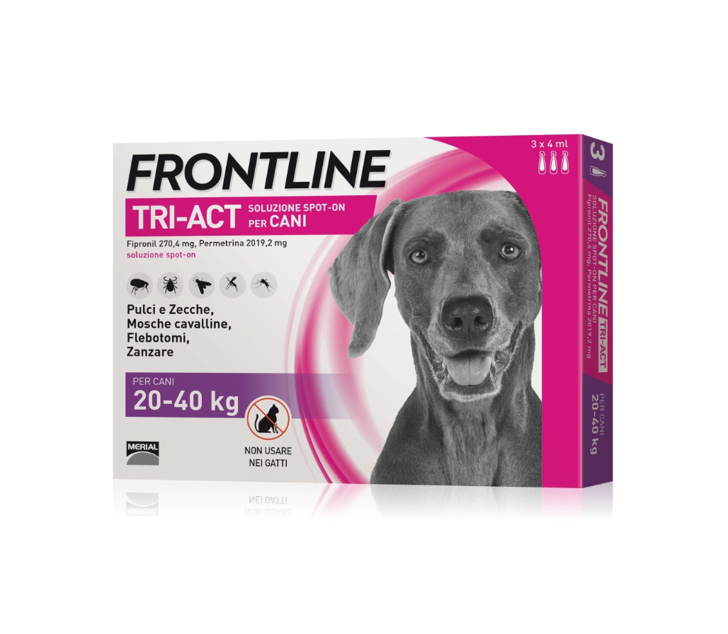 Frontline tri-act taglia L per cani 20-40kg