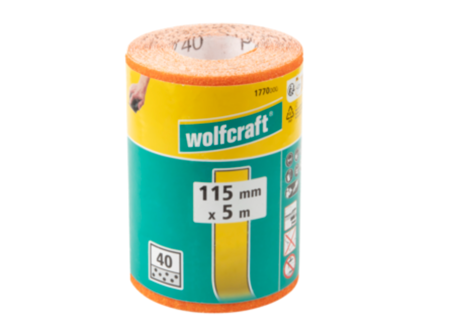 Rotolo Carta Vetrata Wolfcraft 5m X 93mm | Grana 180 Per Legno E Metallo - Foto 8