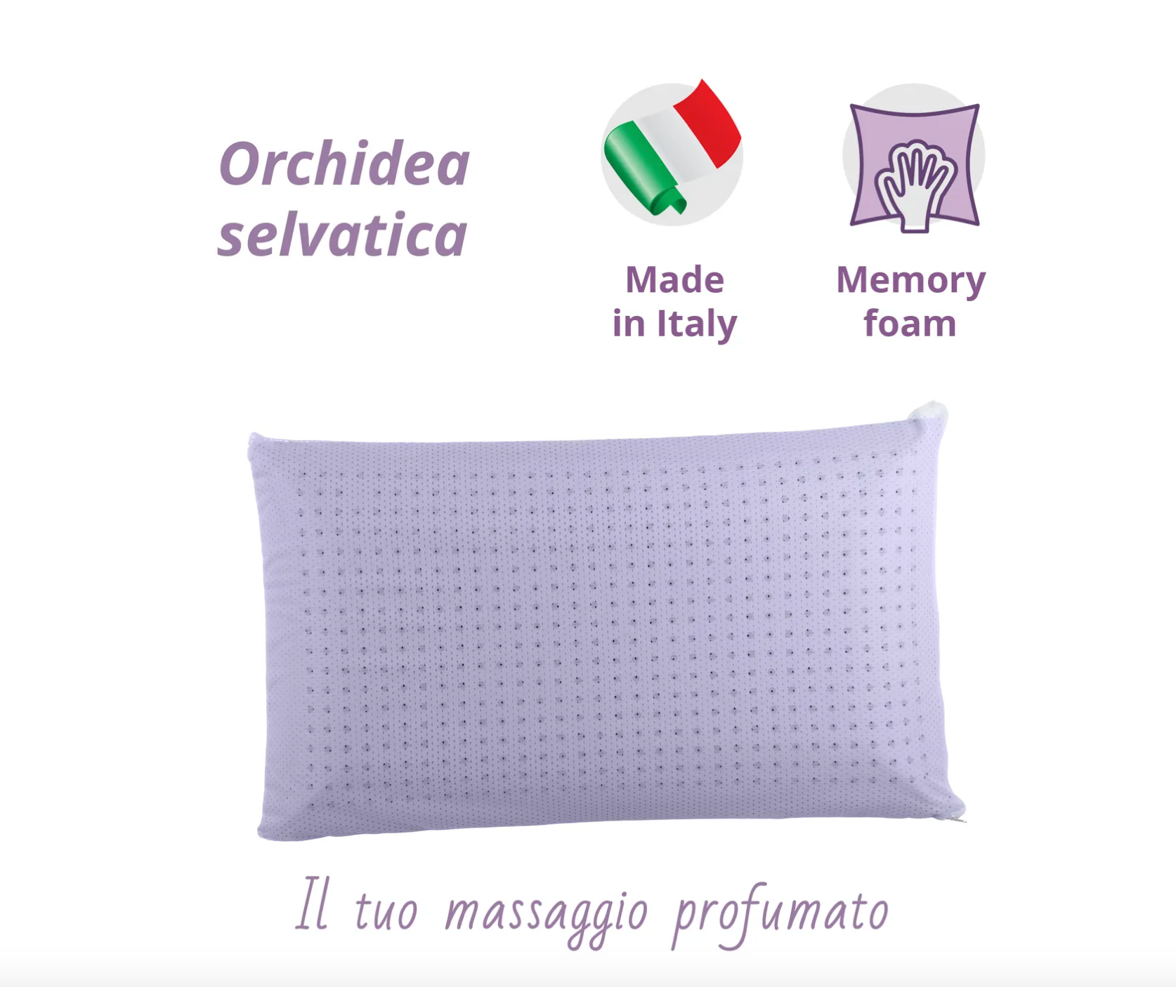 Cuscino memory profumato viola 