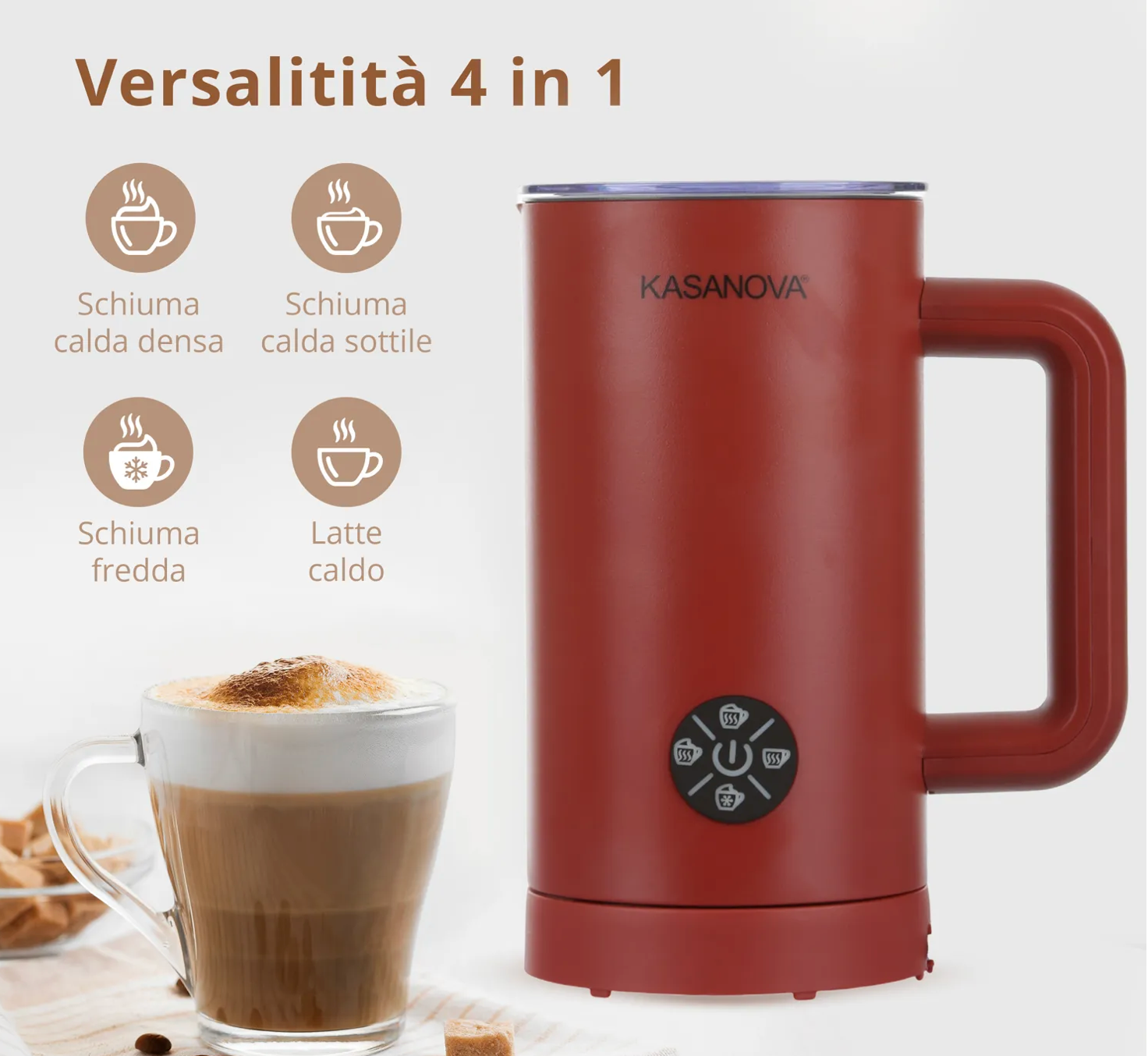 Montalatte digitale 4 funzioni 500 W  Kasanova