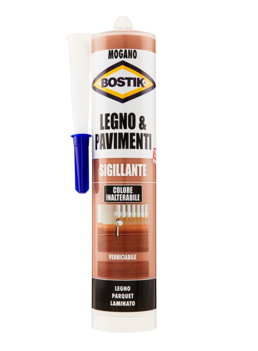 Silicone sigillante legno & pavimenti mogano 300 ml Bostik