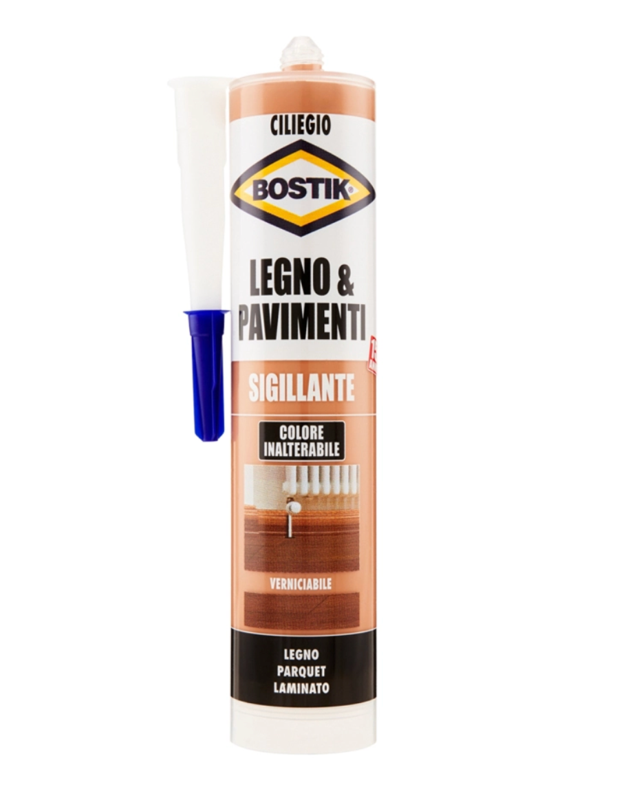 Silicone sigillante legno & pavimenti ciliegio 300 ml Bostik