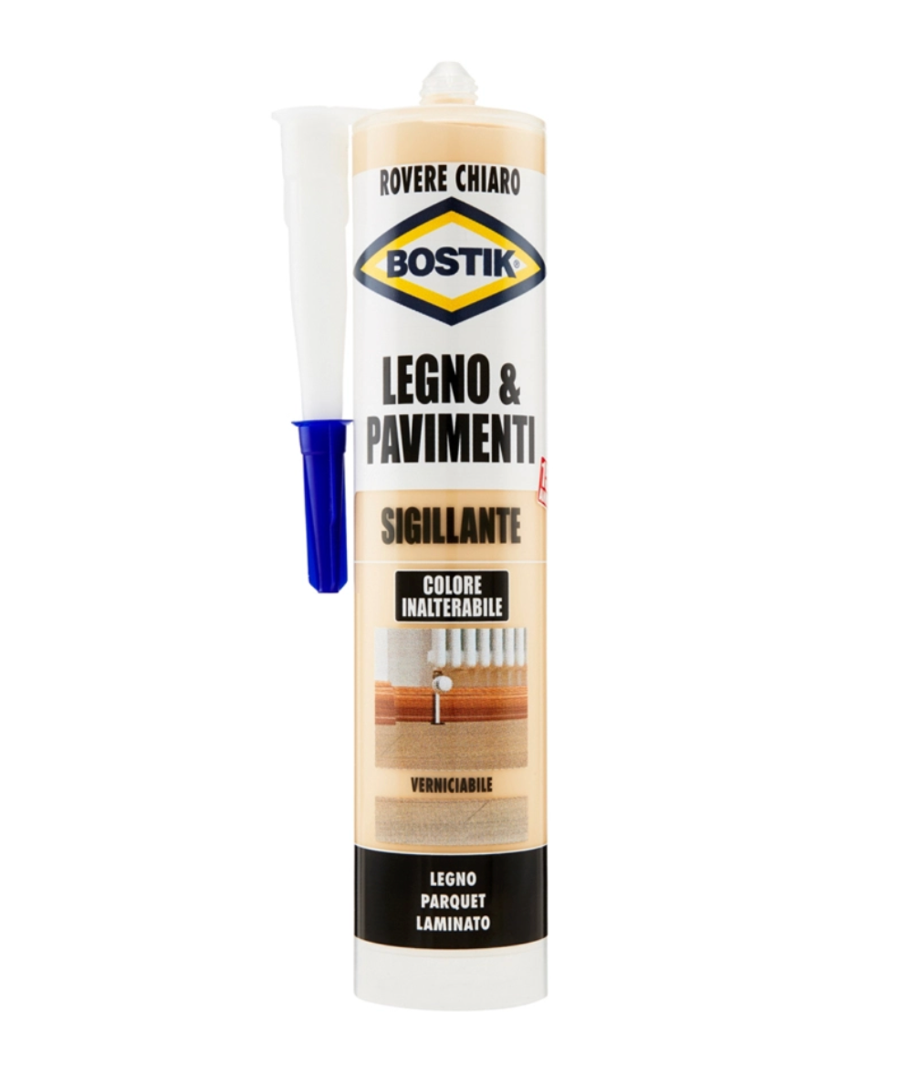 Silicone sigillante legno & pavimenti rovere chiaro 300 ml Bostik