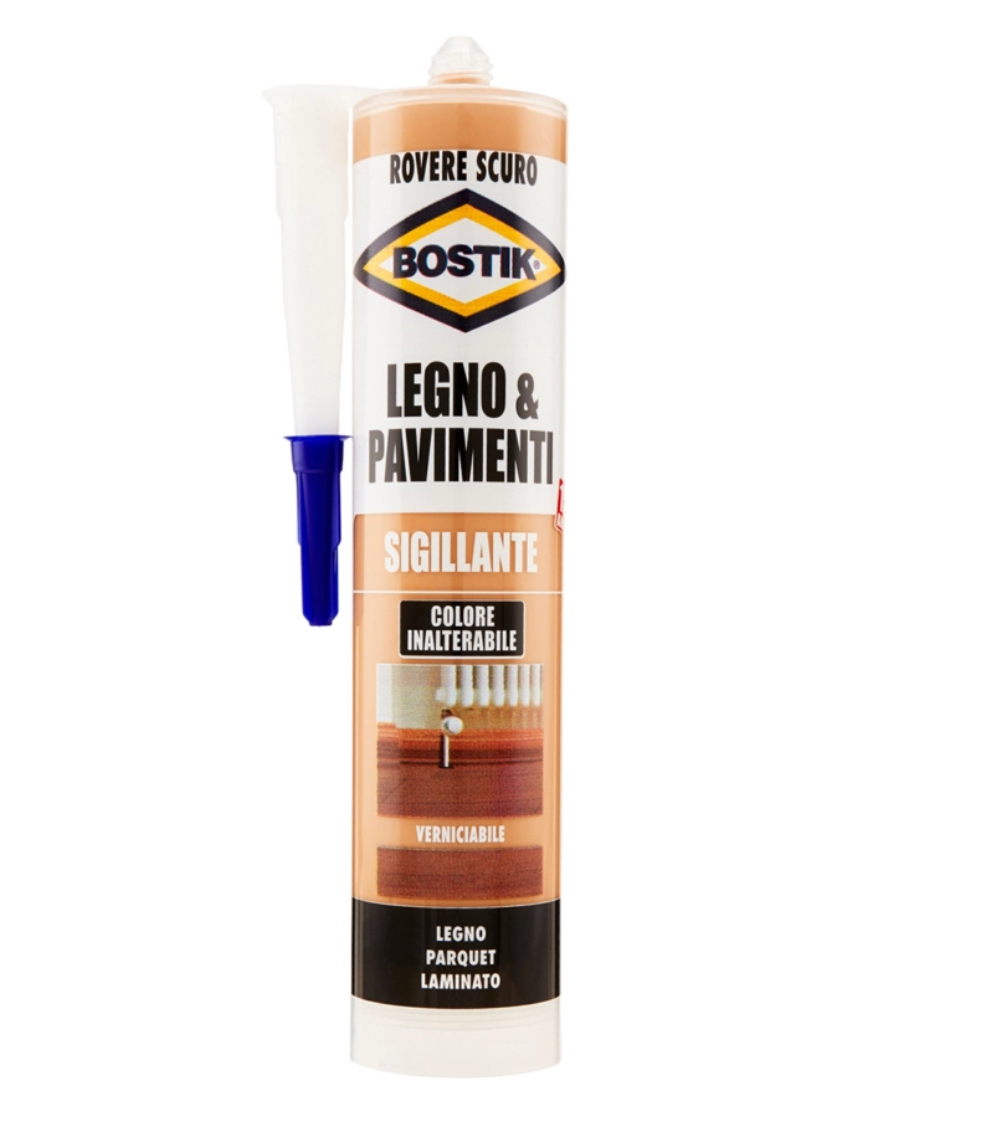 Silicone sigillante legno & pavimenti rovere scuro 300 ml Bostik