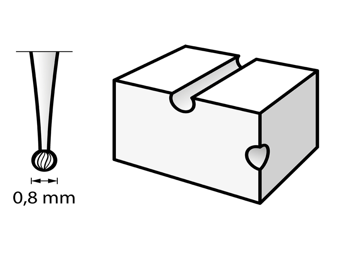 Fresa per incisione 0,8 mm (105) Dremel