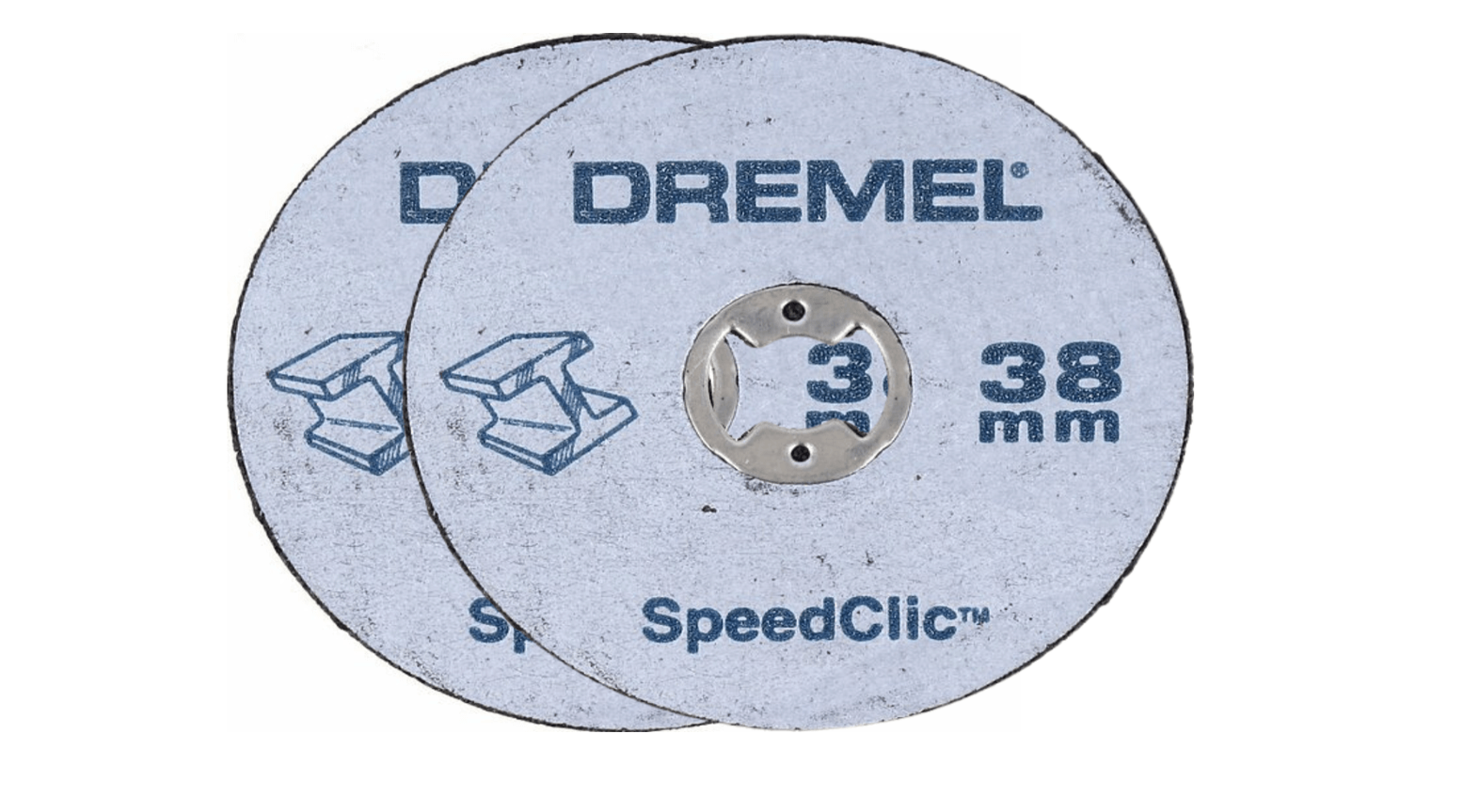 Kit Starter 2 dischi taglio 38mm + perno (SC406) Dremel
