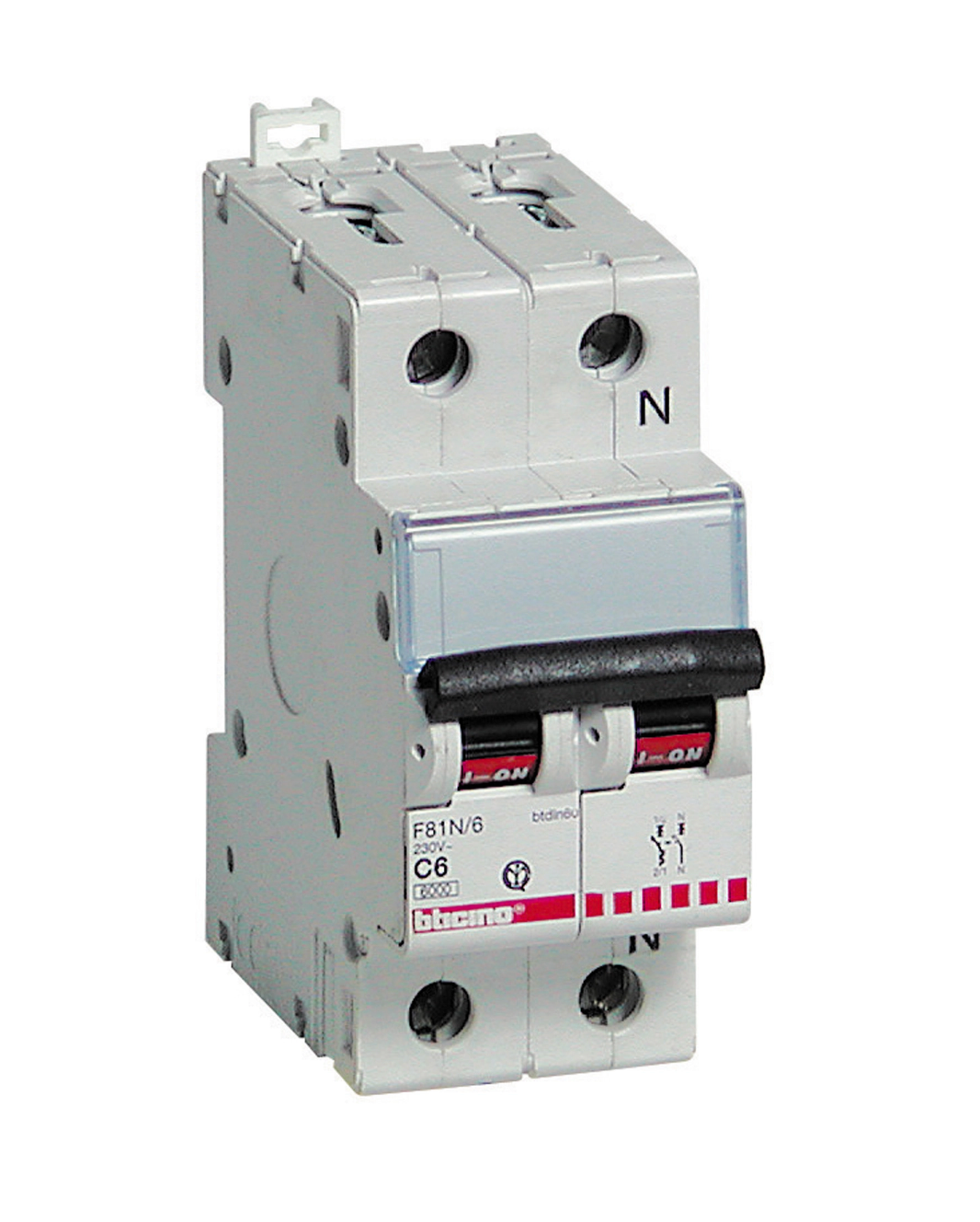 Interruttore magnetotermico 1 polo + neutro 16 A Bticino