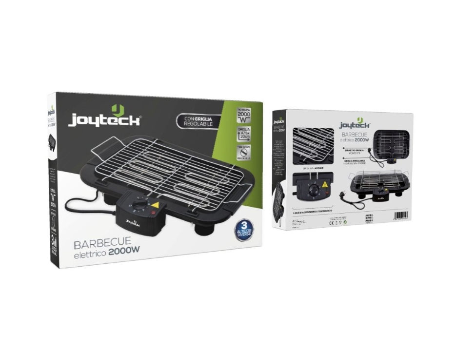 Barbecue elettrico con termostato 2000W Joyteck