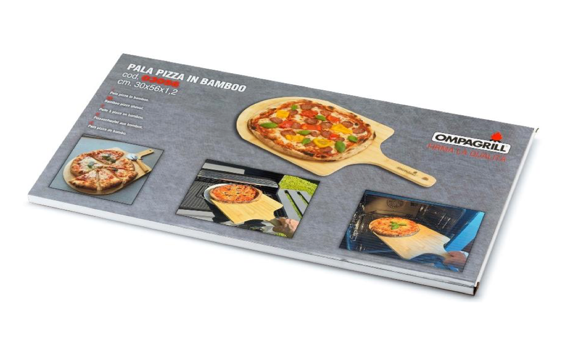 Pala per pizza in bamboo 30x56cm Ompagrill