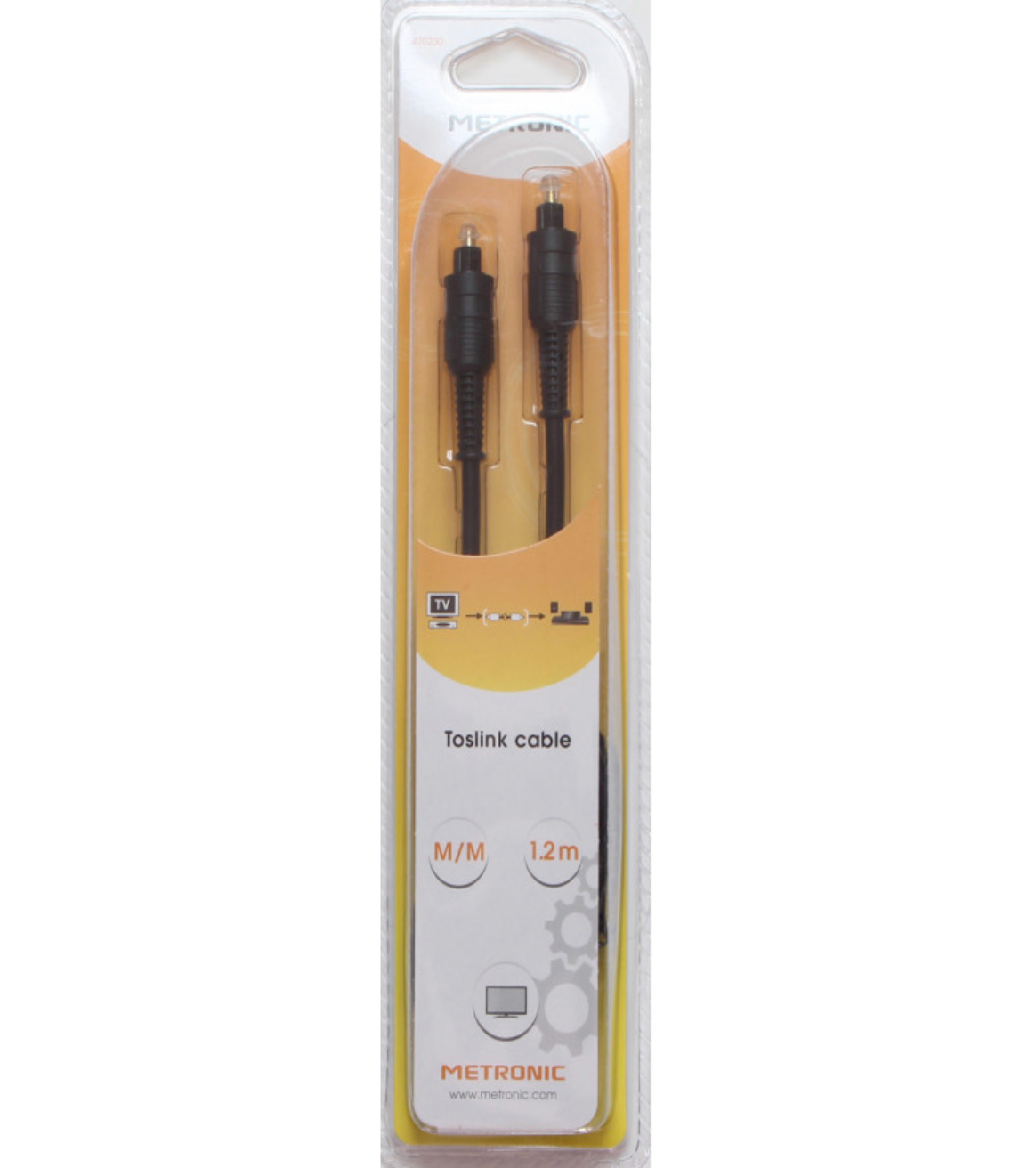 Cavo audio digitale ottico Toslink in fibra ottica nero Metronic