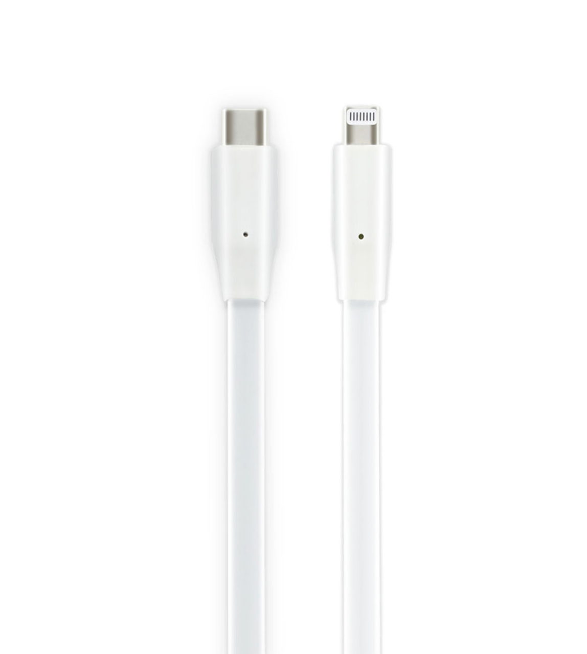Cavo piatto Lightning certificato Apple MFi / USB-C 1 metro bianco Metronic