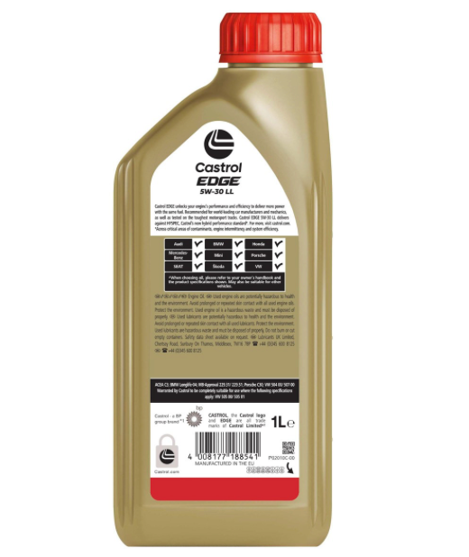 Olio motore auto castrol edge 5w30 ll 1l Castrol