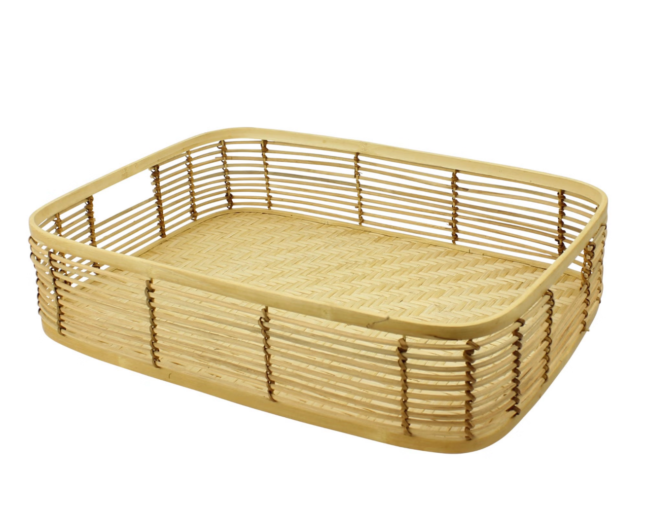 Set 3 vassoi rettangolari in bamboo naturale Kaemingk