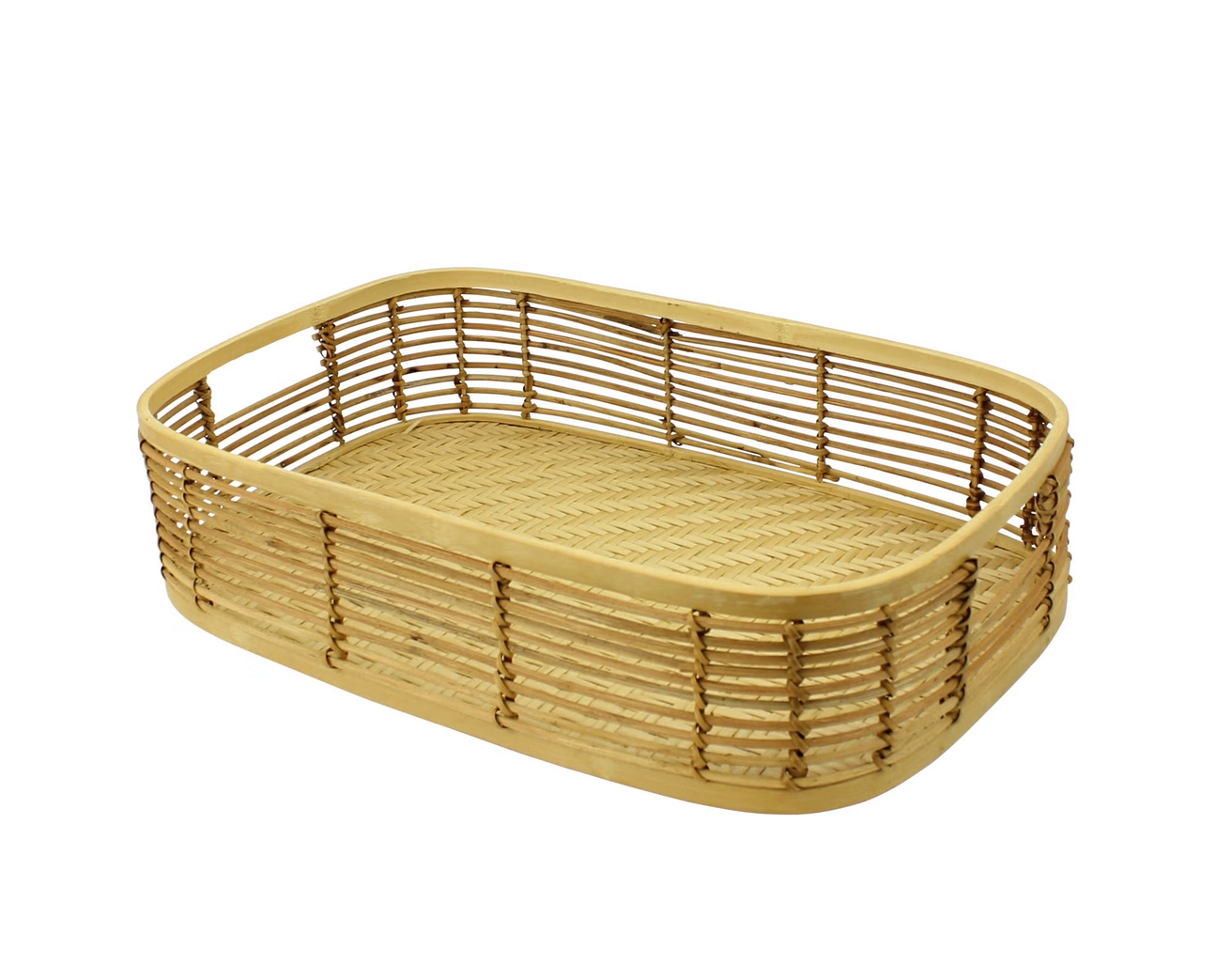 Set 3 vassoi rettangolari in bamboo naturale Kaemingk