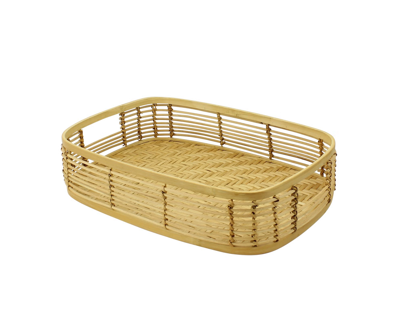 Set 3 vassoi rettangolari in bamboo naturale Kaemingk