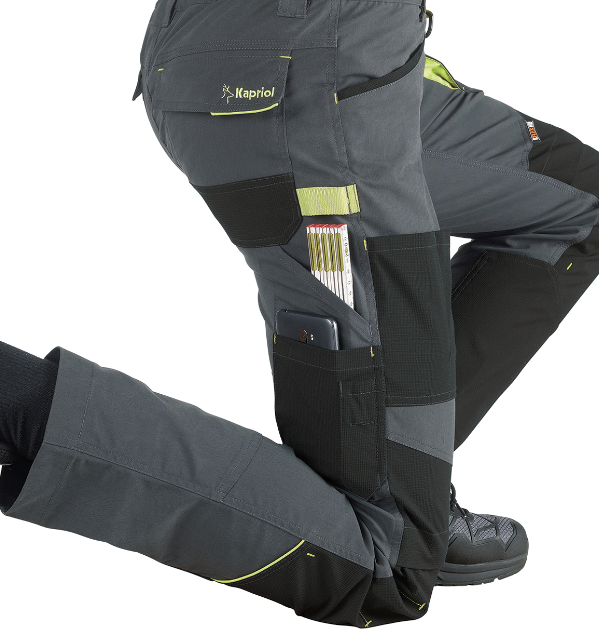Pantaloni da lavoro Dynamic piastrellista grigio nero taglie assortite Kapriol
