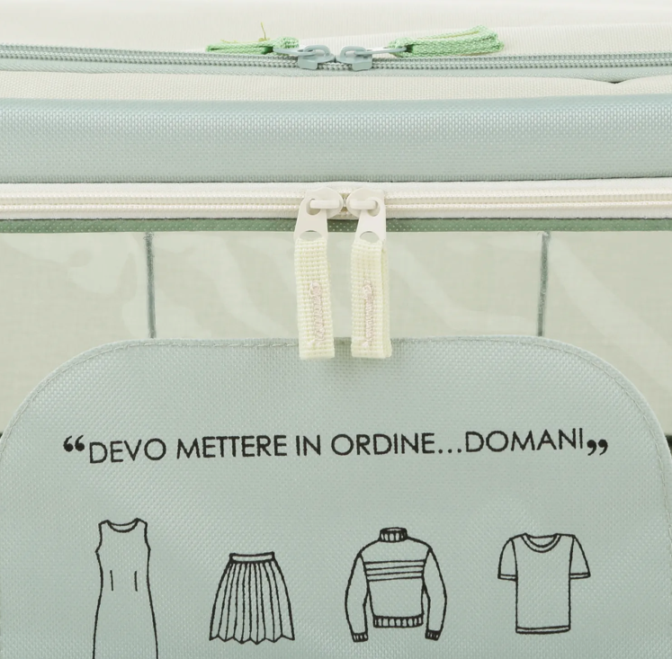 Scatola armadio cm 50x40x20 verde Lettering Quotes Kasanova