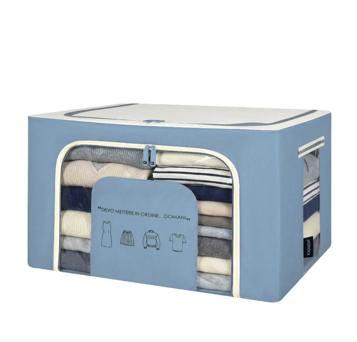 Scatola armadio cm 60x42x40 blu Quotes Kasanova