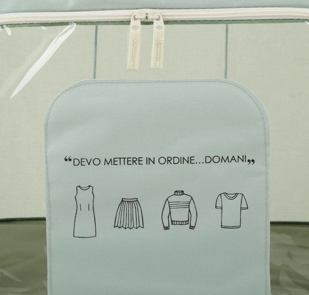 Scatola armadio cm 50x40x33 verde Lettering Quotes Kasanova