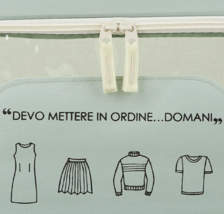 Scatola armadio cm 40x30x20 verde Lettering Quotes Kasanova