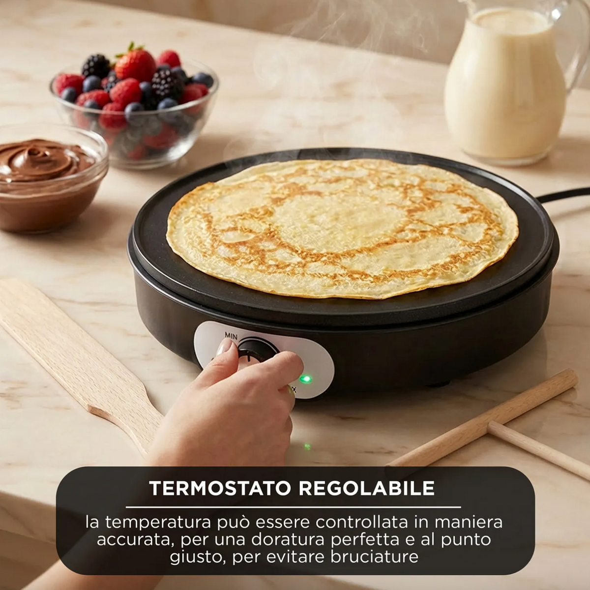Crepiera elettrica 30 cm 1200 W Kasanova