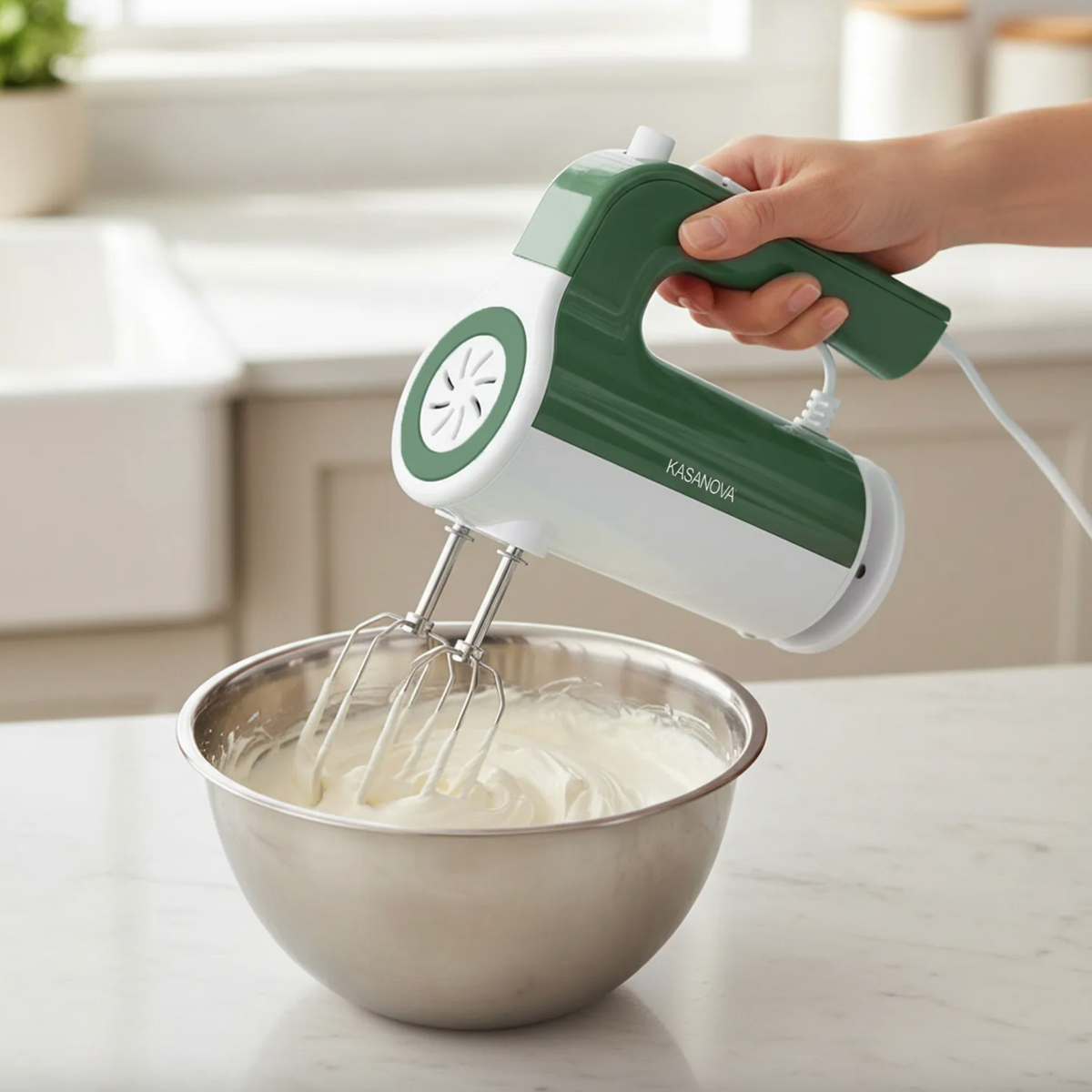 Sbattitore elettrico 5 velocita 300 W verde Kasanova