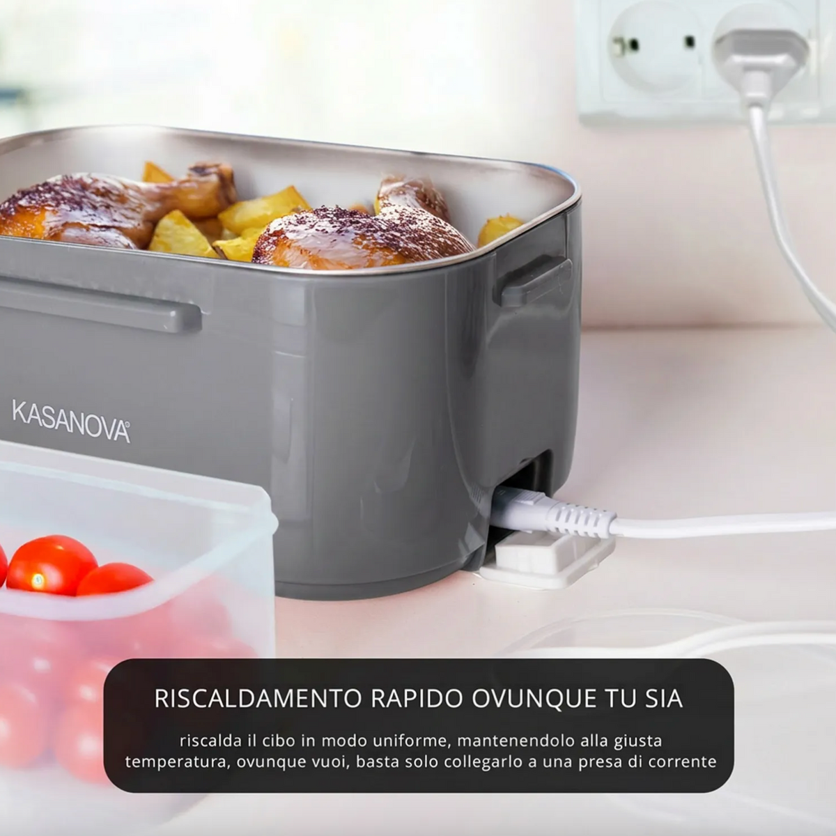 Set scaldavivande elettrico e borsa termica grigio 40 W Kasanova