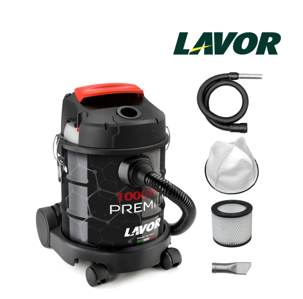 Aspiracenere Lavor Ashley 1000 Premium Evo con carrello e lancia System