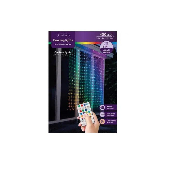 Tenda Luminosa di Natale a Micro LED 190x190cm con Funzione Color Changing RGB | Kaemingk