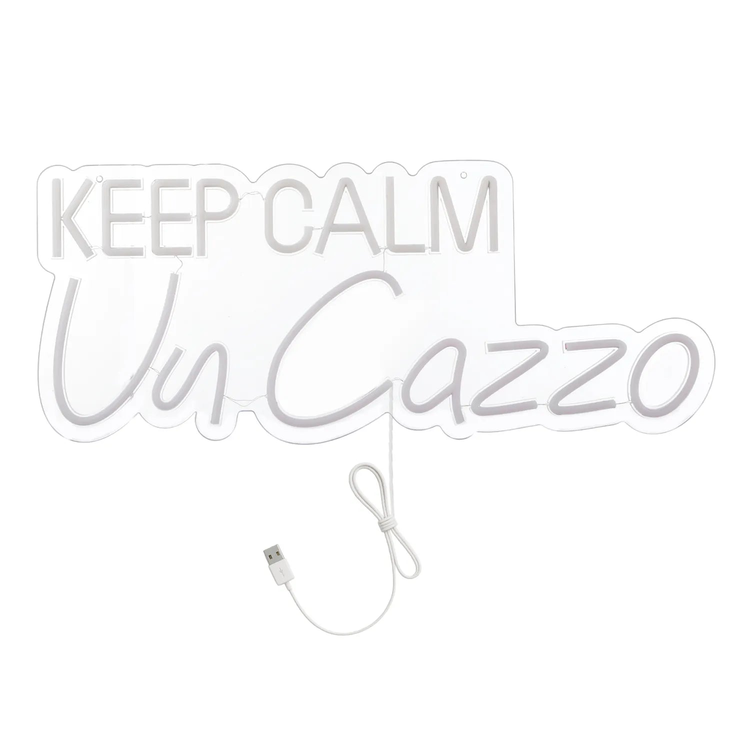 Insegna Luminosa a LED Keep Calm da Appendere Decorazione Motivazionale | Kasanova