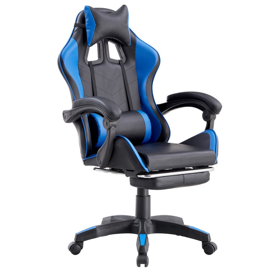 Sedia da Gaming Racing Ergonomica Brigros, Poltrona da Ufficio Girevole Reclinabile con Poggiapiedi e Cuscini | Brigros