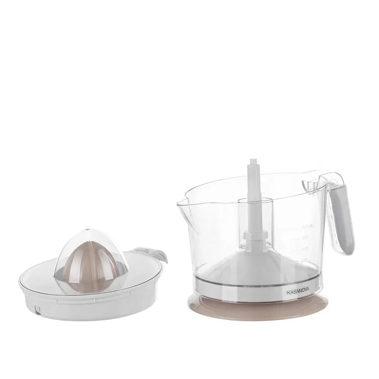 Spremiagrumi Elettrico Kasanova 800 ml Tortora, Caraffa Graduata 40W con Filtro Semi e Sistema Antigoccia | Kasanova