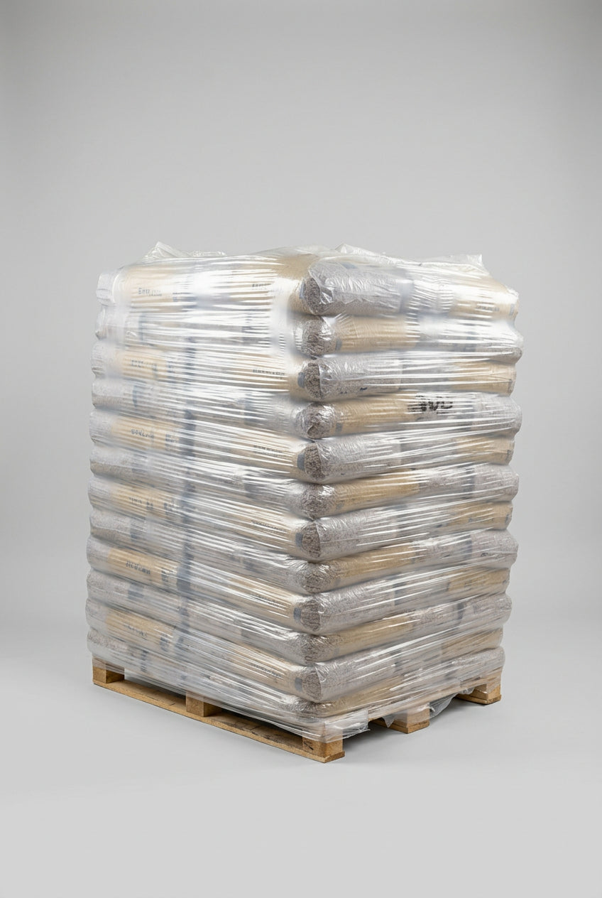 Bancale Pellet Everglow 72 Sacchi da 15 kg – 100% Legno di Abete Qualità A1 – 1080 kg