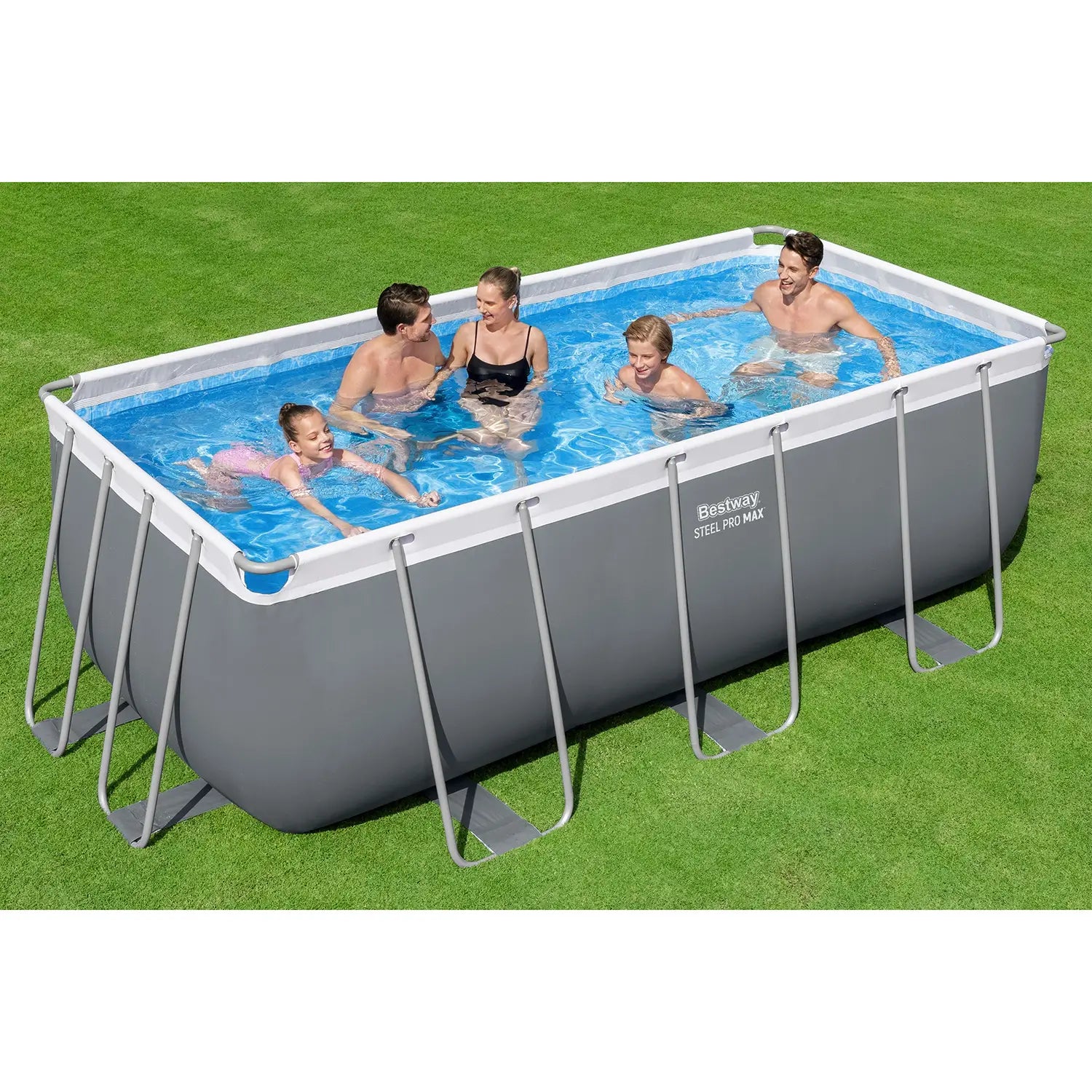 Piscina Fuori Terra Rettangolare Bestway Steel Pro Connect 412x201x122 cm con Pompa a Filtro | Bestway