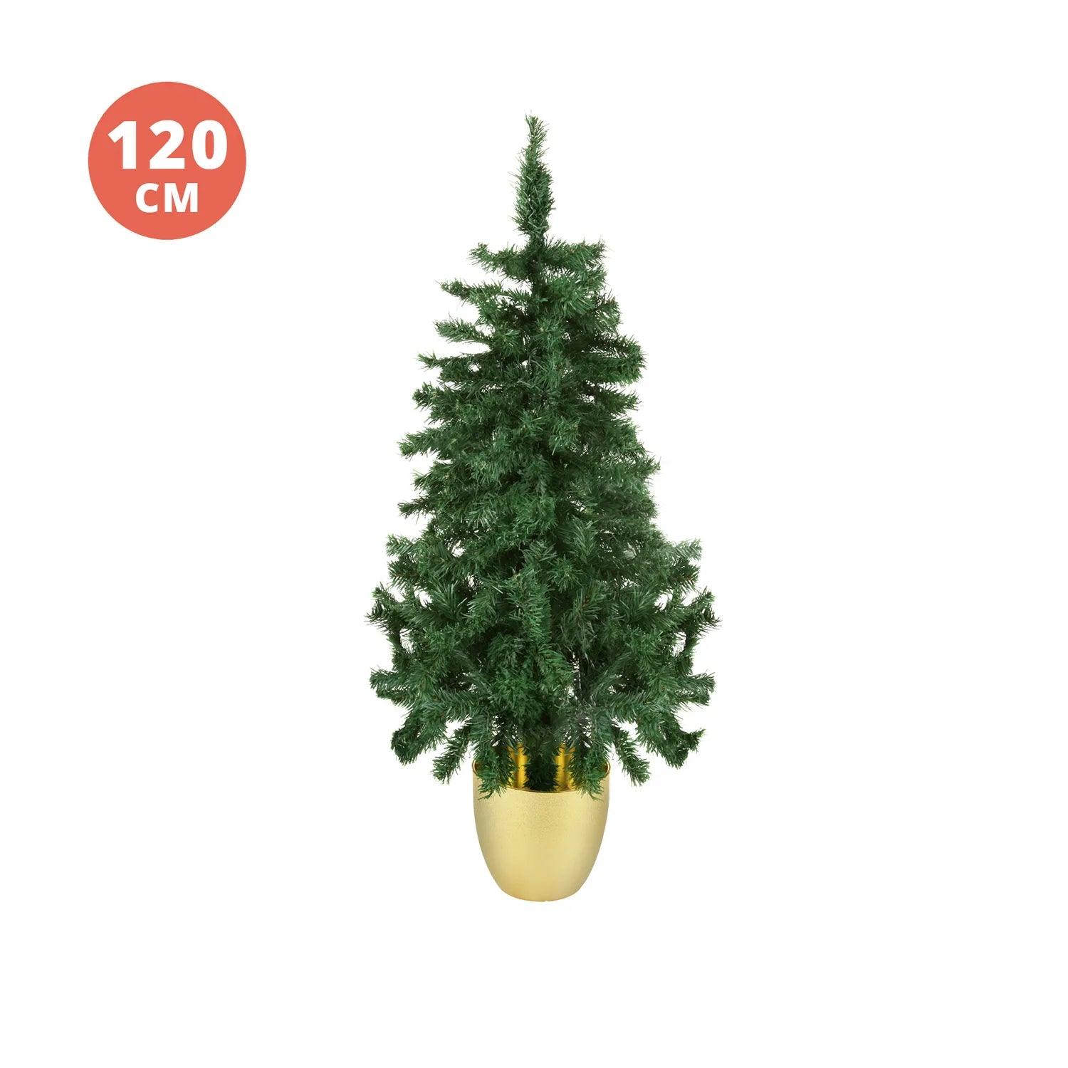 Albero di Natale 120 cm verde con vaso oro Kasanova - Brico Sapiens - L' evoluzione del fai da te