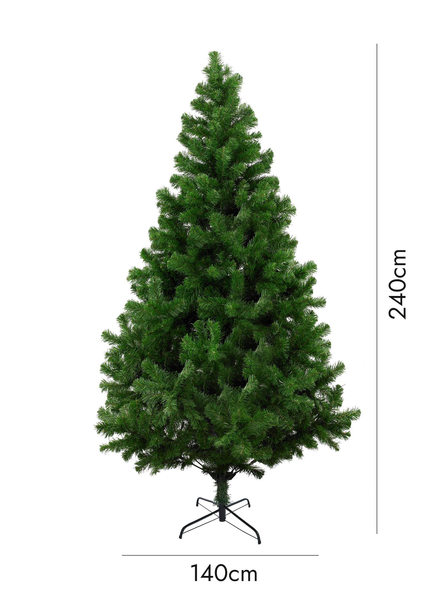 Albero di Natale Artificiale GREENWICH H.240 cm con Rami Effetto Realistico, Colore Verde Classico | Kaemingk