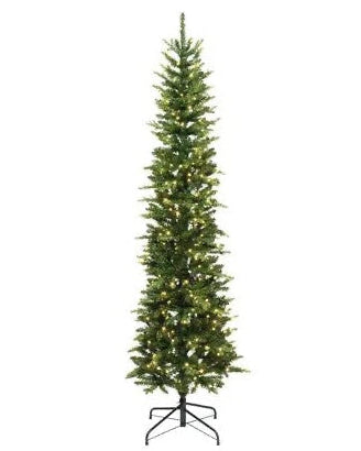 Albero di Natale Artificiale LED Slim Sottile H.180cm Colore Verde per Interno Indoor | Kaemingk