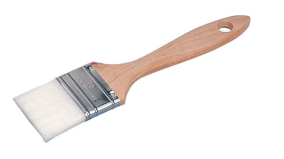 Pennello piatto in nylon misura 60mm per sverniciare Nespoli