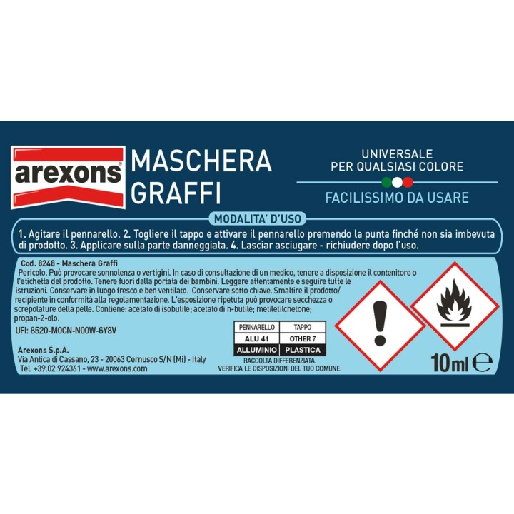 Arexons Maschera Graffi 10 ml per Carrozzeria Auto