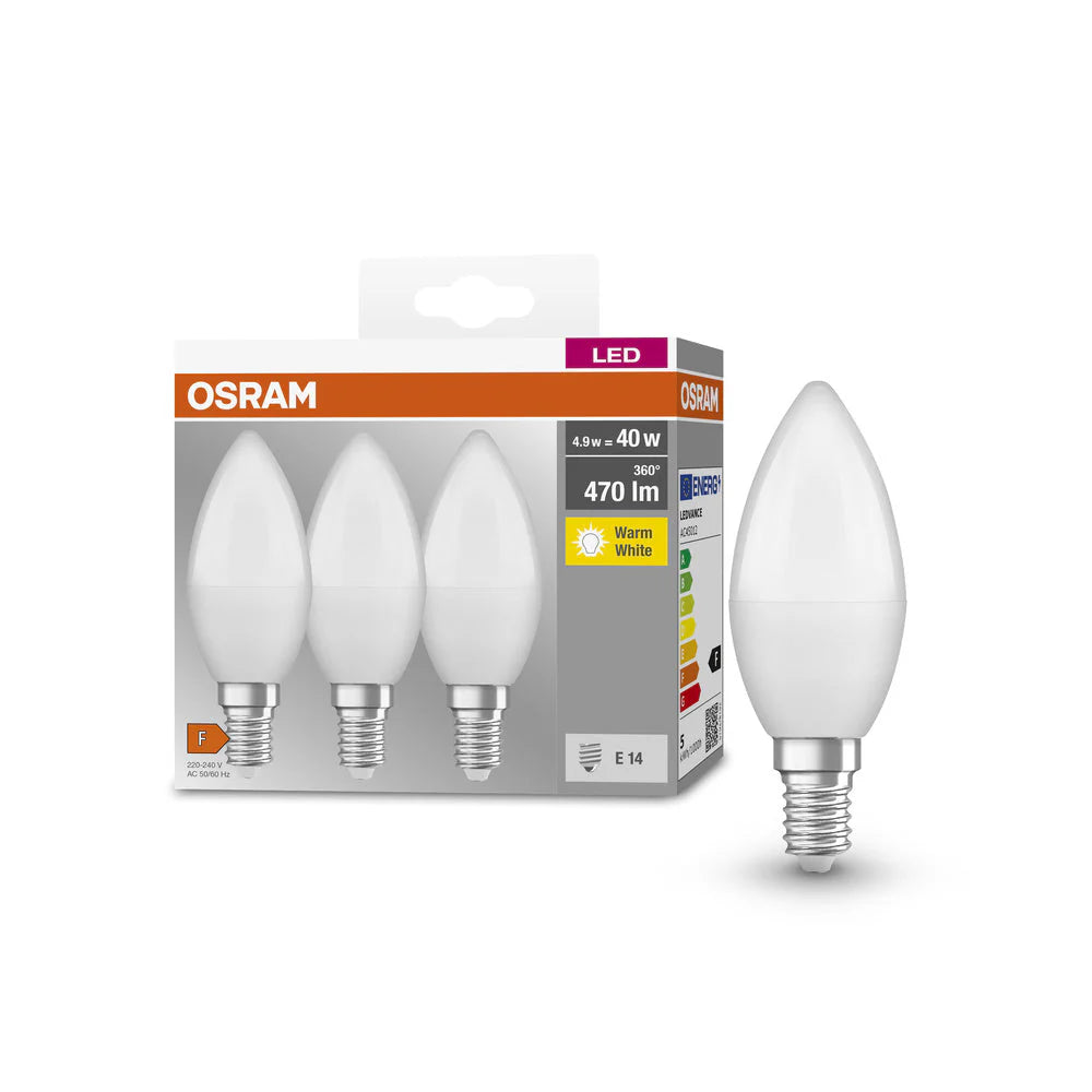 Lampada LED E14 4.9W (40W) luce calda Osram
