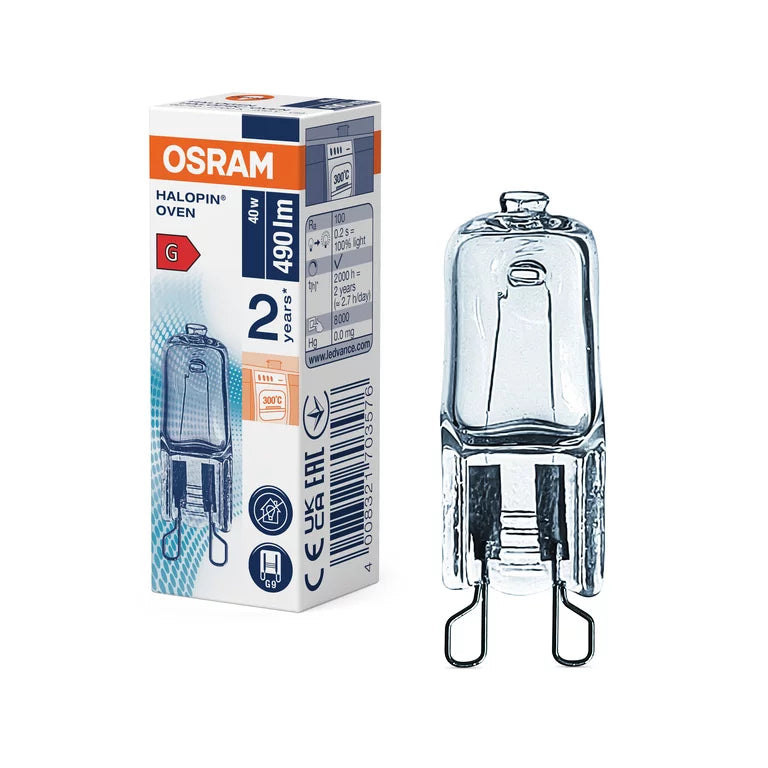 Lampadina alogena G9 40W per forno Osram