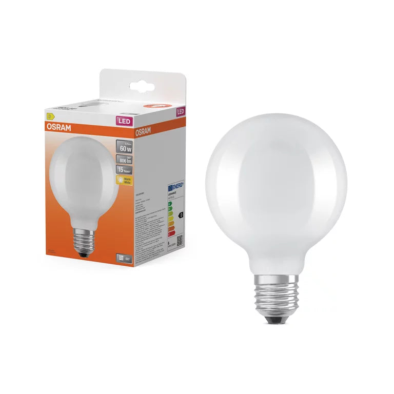 Lampada LED Filamento Globo E27 60W 2700K Osram