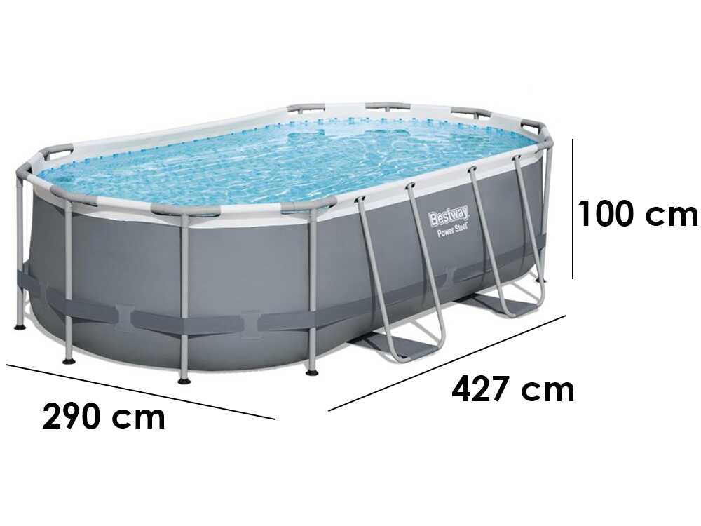 Piscina Fuoriterra Ovale 427x250x100h Power Steel Frame Bestway