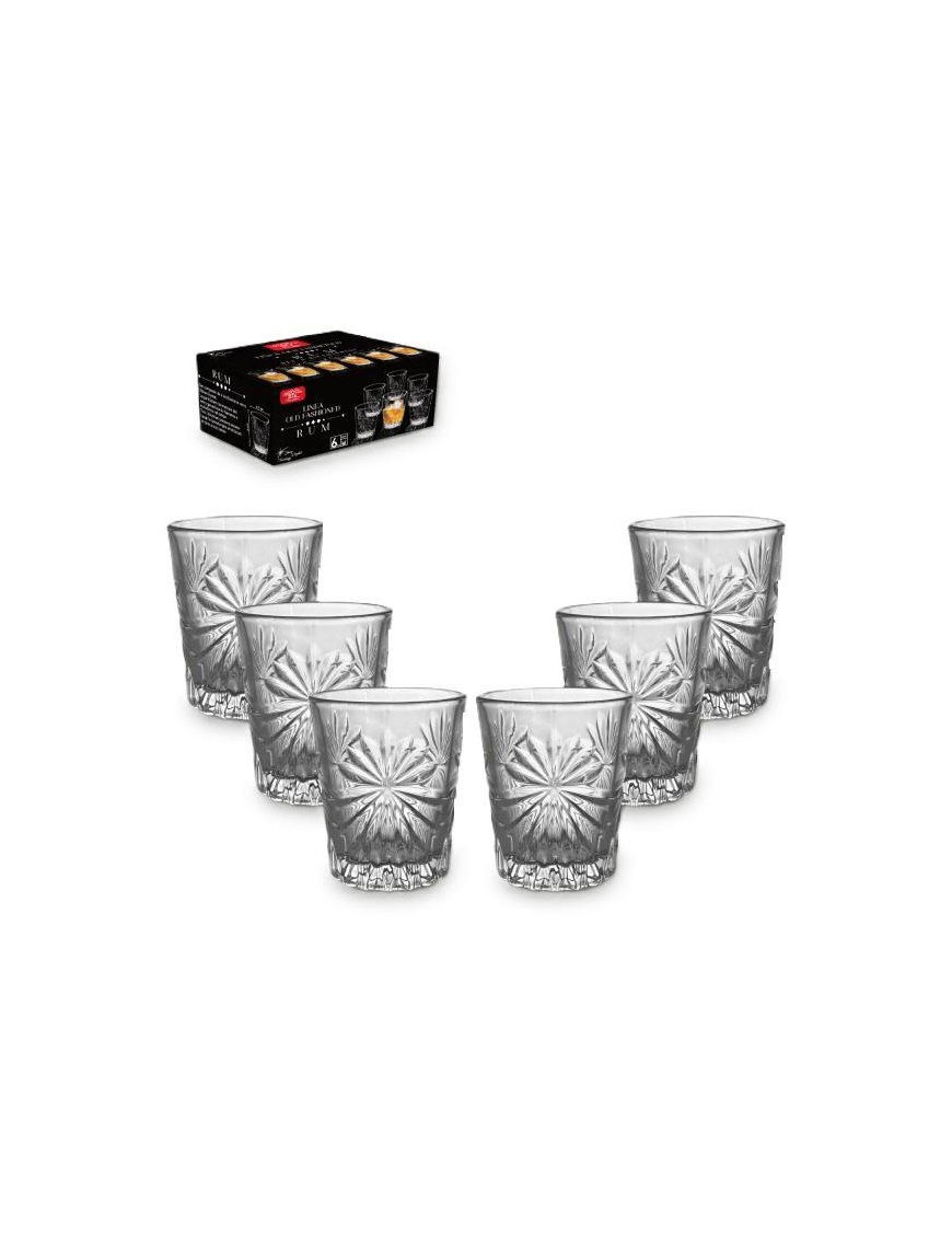 Set 6 bicchieri Rum Maison: Eleganza tortora per i tuoi cocktail