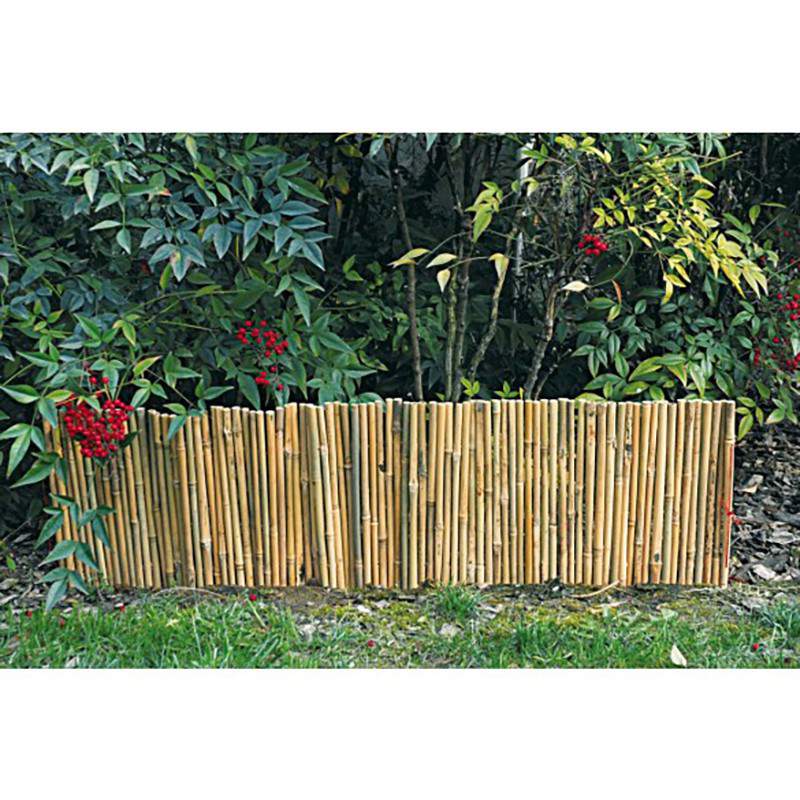 Bordo Ornamentale in Bamboo 1,0xH.30 cm Naturale Verdemax - Bordura da Giardino