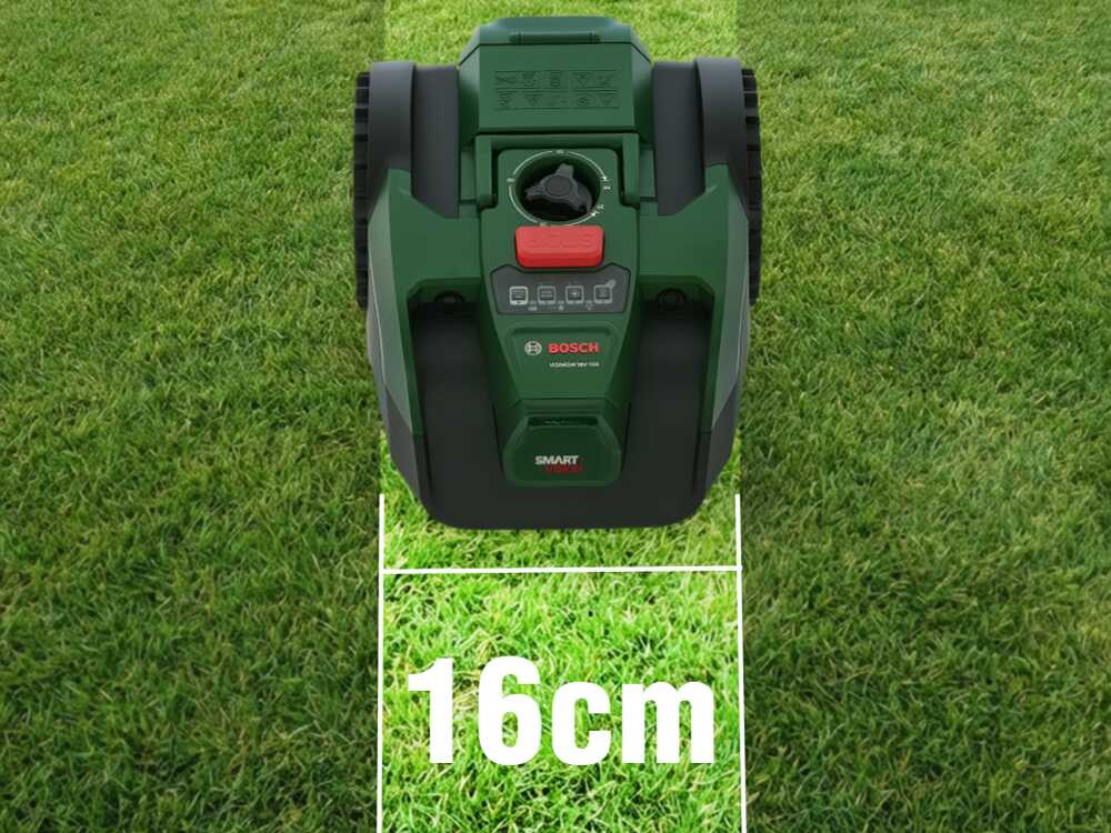 Bosch VISIMOW18V-100 Robot Tagliaerba senza filo perimetrale per piccoli giardini fino a 100 mq