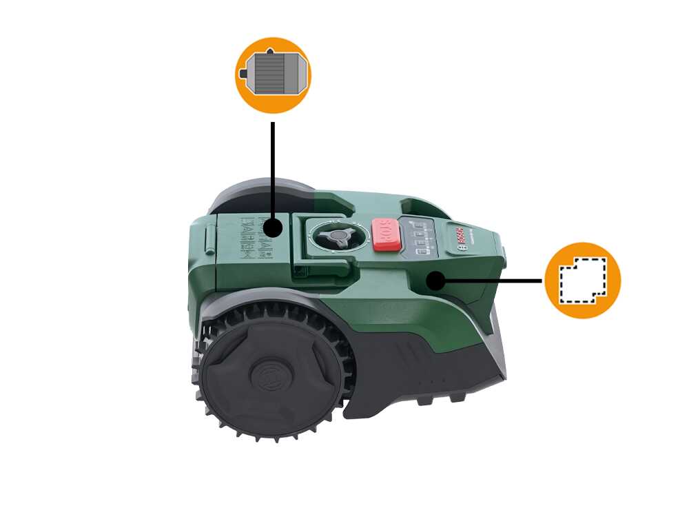 Bosch VISIMOW18V-100 Robot Tagliaerba senza filo perimetrale per piccoli giardini fino a 100 mq
