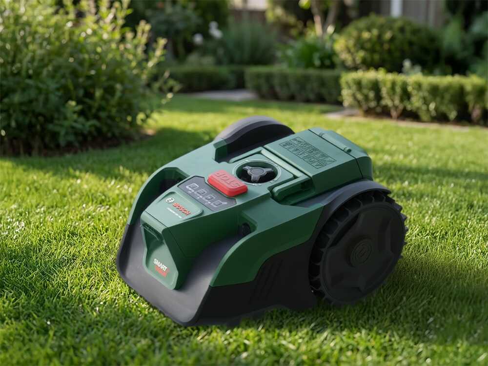 Bosch VISIMOW18V-100 Robot Tagliaerba senza filo perimetrale per piccoli giardini fino a 100 mq