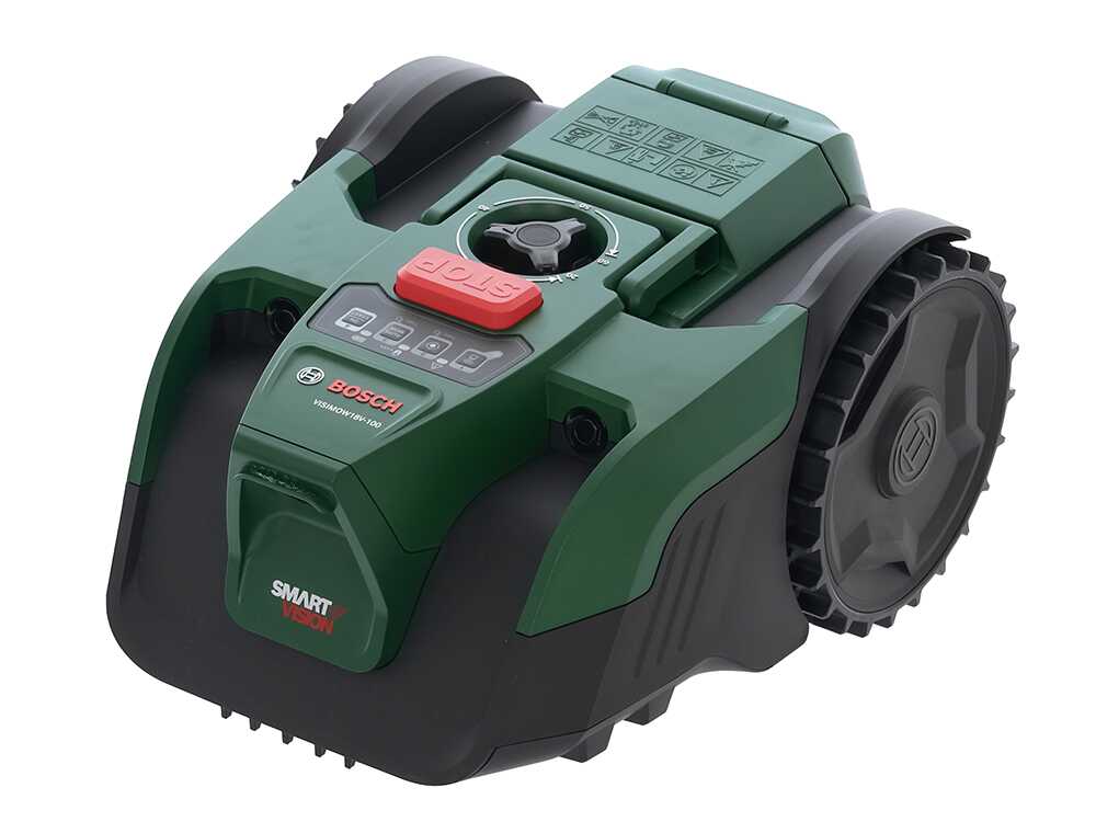 Bosch VISIMOW18V-100 Robot Tagliaerba senza filo perimetrale per piccoli giardini fino a 100 mq
